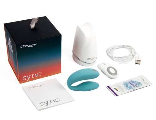 Вибромассажер для пар We-Vibe Sync с пультом ДУ, мятный ъ07925 - We-Vibe - Вибраторы для пары - Купить