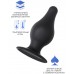 Черная анальная втулка Erotist Spade L