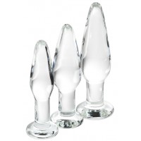 Набор анальных втулок из стекла Sexus Glass