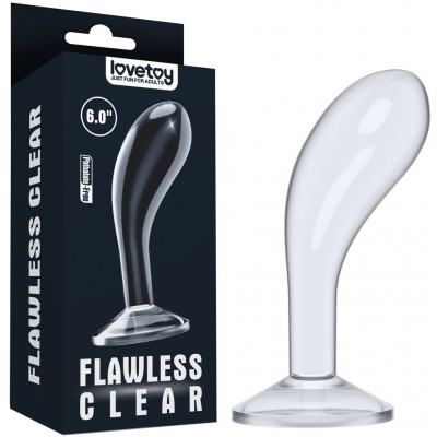 Прозрачный стимулятор простаты Flawless Clear Prostate Plug 15 см Прозрачный стимулятор простаты Flawless Clear Prostate Plug 15 см