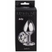 Большая анальная пробка Diamond Clear Sparkle XL серебро