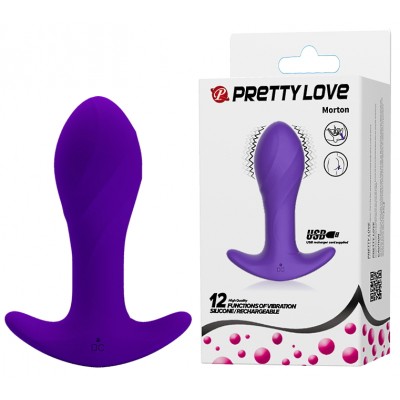 Анальная пробка для ношения с вибрацией Pretty Love Anal Plug Massager фиолетовая Анальная пробка для ношения с вибрацией Pretty Love Anal Plug Massager фиолетовая