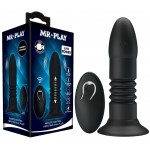 Анальная вибровтулка Mr Play с поступательными движениями и беспроводным управлением