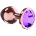 Анальная пробка Diamond Amethyst Shine L розовое золото