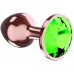 Анальная пробка Diamond Emerald Shine S розовое золото