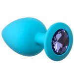 Анальная пробка Emotions Cutie Large Turquoise Light Purple Crystal 