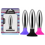 Анальная пробка Bobby серебристо-черная