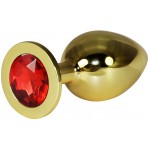 Анальное украшение Golden Plug Large красный