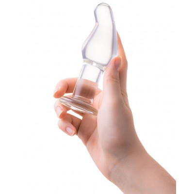 Анальная пробка из стекла с загнутым кончиком Анальная пробка из стекла с загнутым кончиком