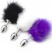 Анальная пробка с фиолетовым хвостиком кролика