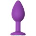 Анальная пробка Emotions Cutie Small Purple Light Blue Crystal