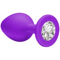 Анальная пробка Emotions Cutie Small Purple Clear Crystal