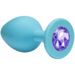 Анальная пробка Emotions Cutie Small Turquoise Light Purple Crystal
