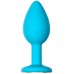 Анальная пробка Emotions Cutie Small Turquoise Pink Crystal