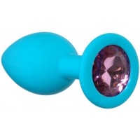 Анальная пробка Emotions Cutie Small Turquoise Pink Crystal