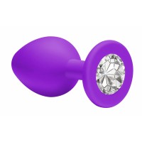 Анальная пробка Emotions Cutie Medium Purple Сlear Сrystal