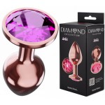 Анальная пробка Diamond Quartz Shine L розовое золото