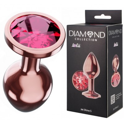 Анальная пробка Diamond Ruby Shine S розовое золото