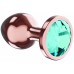 Анальная пробка Diamond Topaz Shine L розовое золото