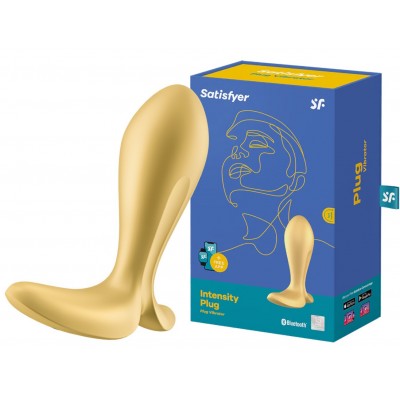 Анальная смарт-втулка с вибрацией и стимулятором промежности Satisfyer Intensity Plug Yellow Анальная смарт-втулка с вибрацией и стимулятором промежности Satisfyer Intensity Plug Yellow