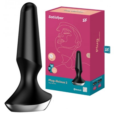 Анальный смарт-стимулятор с вибрацией Satisfyer Plug-ilicious 2 черный Анальный смарт-стимулятор с вибрацией Satisfyer Plug-ilicious 2 черный