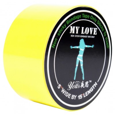 Желтая бондажная лента My Love 15 м Желтая бондажная лента My Love 15 м