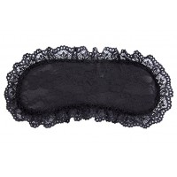 Черная маска для глаз с кружевом и лентами