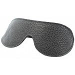 Черная маска на глаза из натуральной кожи