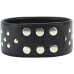 Широкий кожаный чокер с заклепками