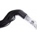 Замшевая плеть черного цвета с прозрачной рукоятью 68 см Замшевая плеть черного цвета с прозрачной рукоятью 68 см