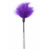 Тиклер с фиолетовыми перьями и стразами 28 см