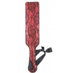 Пэдл красного цвета декорированный кружевом 37 см