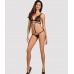 Чувственное боди с декоративными полосами Mixty L/XL
