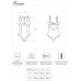 Черное полупрозрачное боди в горошек Kreame L/XL