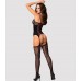 Сексуальный боди-комбинезон с имитацией корсета и чулок S/L