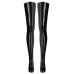 Черные длинные чулки из латекса S/M