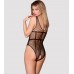 Соблазнительное боди в сетку с глубоким вырезом и открытой промежностью S/L