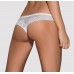 Белые трусики-стринги с открытой промежностью Alabastra L/XL