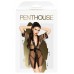 Прозрачный черный халатик со стрингами Penthouse Midnight Mirage S/L