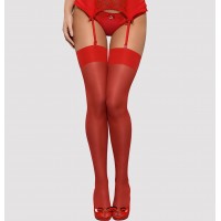 Классические красные чулки L/XL