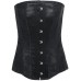 Черный сатиновый корсет с кружевными вставками Essential Satin Lace Corset M