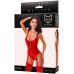 Возбуждающее красное боди с пажами Glossy Doja из материала Wetlook размер S
