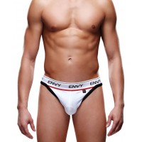 Мужские трусы-тонги на широкой резинке Envy белые M/L