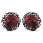 Красно-черные пэстисы с кружевом