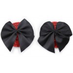 Красные пэстисы с черными бантиками