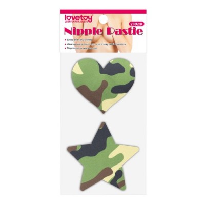 Набор патриотических пэстисов для груди Camo Stars and Heart Nipple Pasties Набор патриотических пэстисов для груди Camo Stars and Heart Nipple Pasties