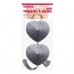 Серебристые пэстисы для груди Reusable Glitter Heart Tassel Nipple Pasties