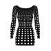 Черное платье-сетка с длинными рукавами Rocker S/L