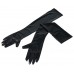 Удлиненные черные перчатки WetLook