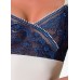 Кремовая сорочка с синим кружевом Ivone XXL/XXXL Кремовая сорочка с синим кружевом Ivone XXL/XXXL